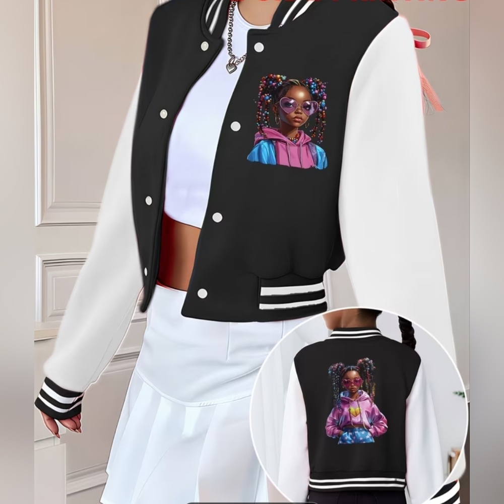 Girls Spring/fall Coat. Button Up.